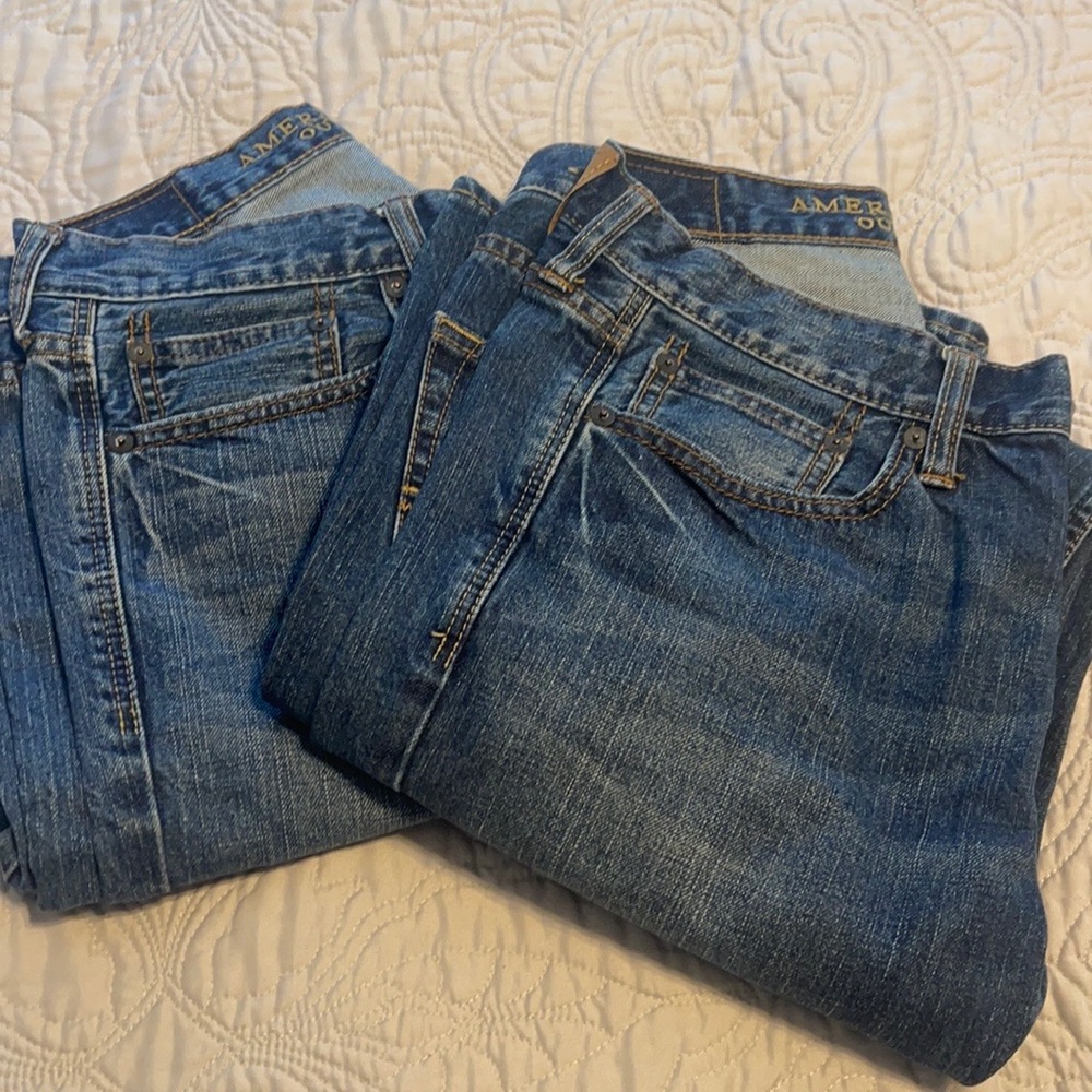 Two Pairs - Men’s American Eagle Original Straight Jeans